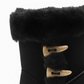 Girls Winter Boots Kids Warm Faux Fur Ankle Boots Soft Suede Non-Slip Sole Cute Casual Shoes for Children