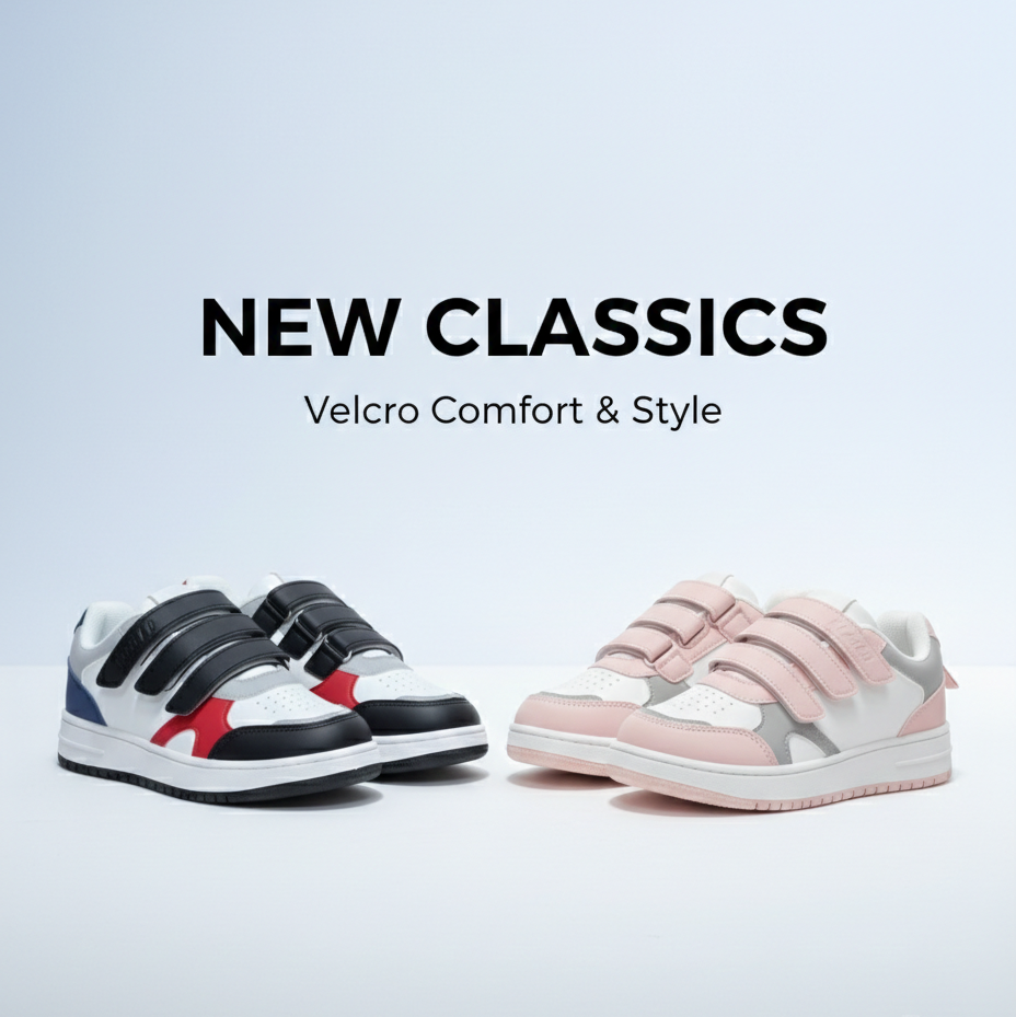 Kids Casual Sneakers with Velcro Closure – Stylish & Comfortable