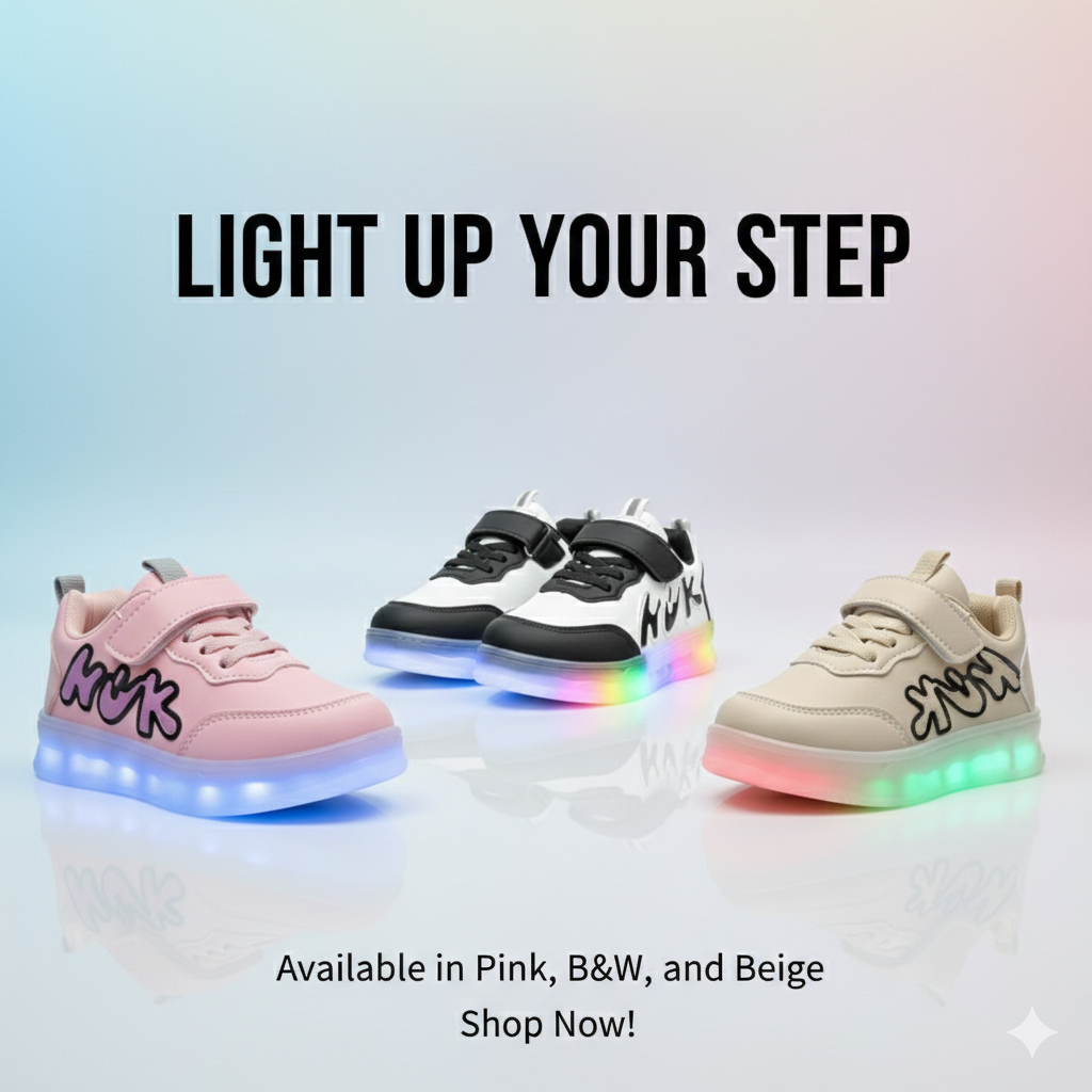 Baskets lumineuses pour enfants – Chaussures confortables à semelle LED