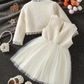 Girls Elegant Ivory Tulle Dress Set with Soft Jacket