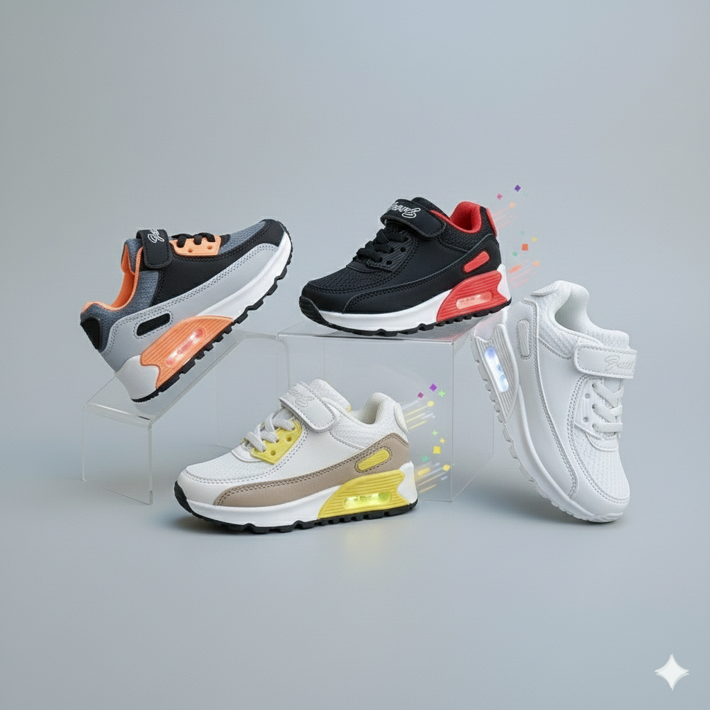 Baskets tendance pour enfants avec coussin d'air – Chaussures de sport légères, confortables et élégantes