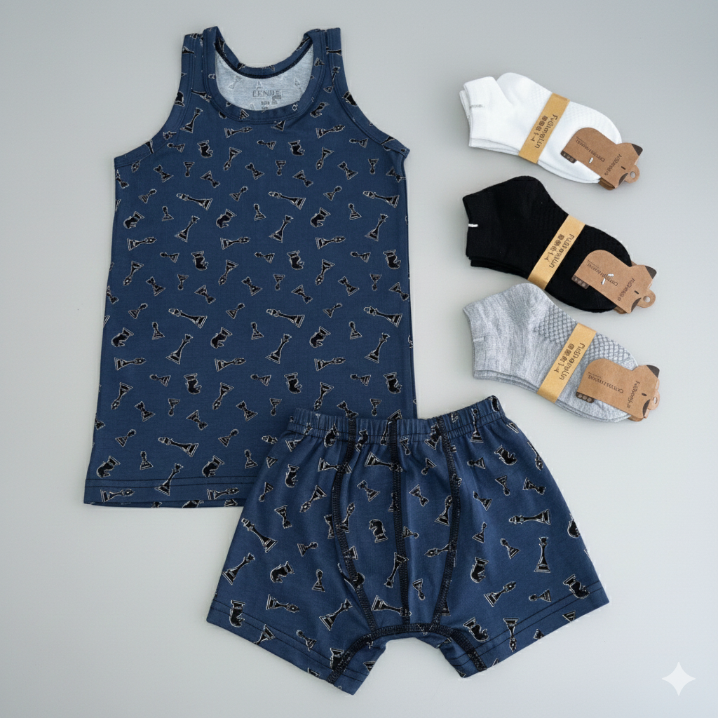 Body unisexe sans manches à imprimé licorne avec short assorti - Coton doux et confortable