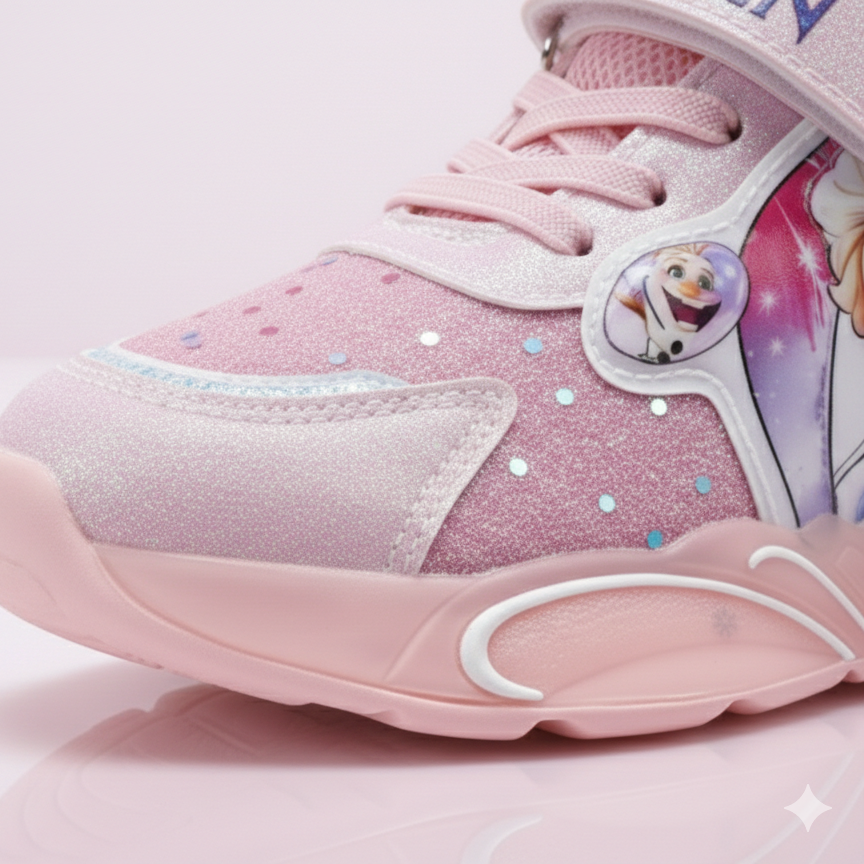 ✨ Sparkle Princess LED Sneakers for Kids – Light-Up Glitter Shoes ✨