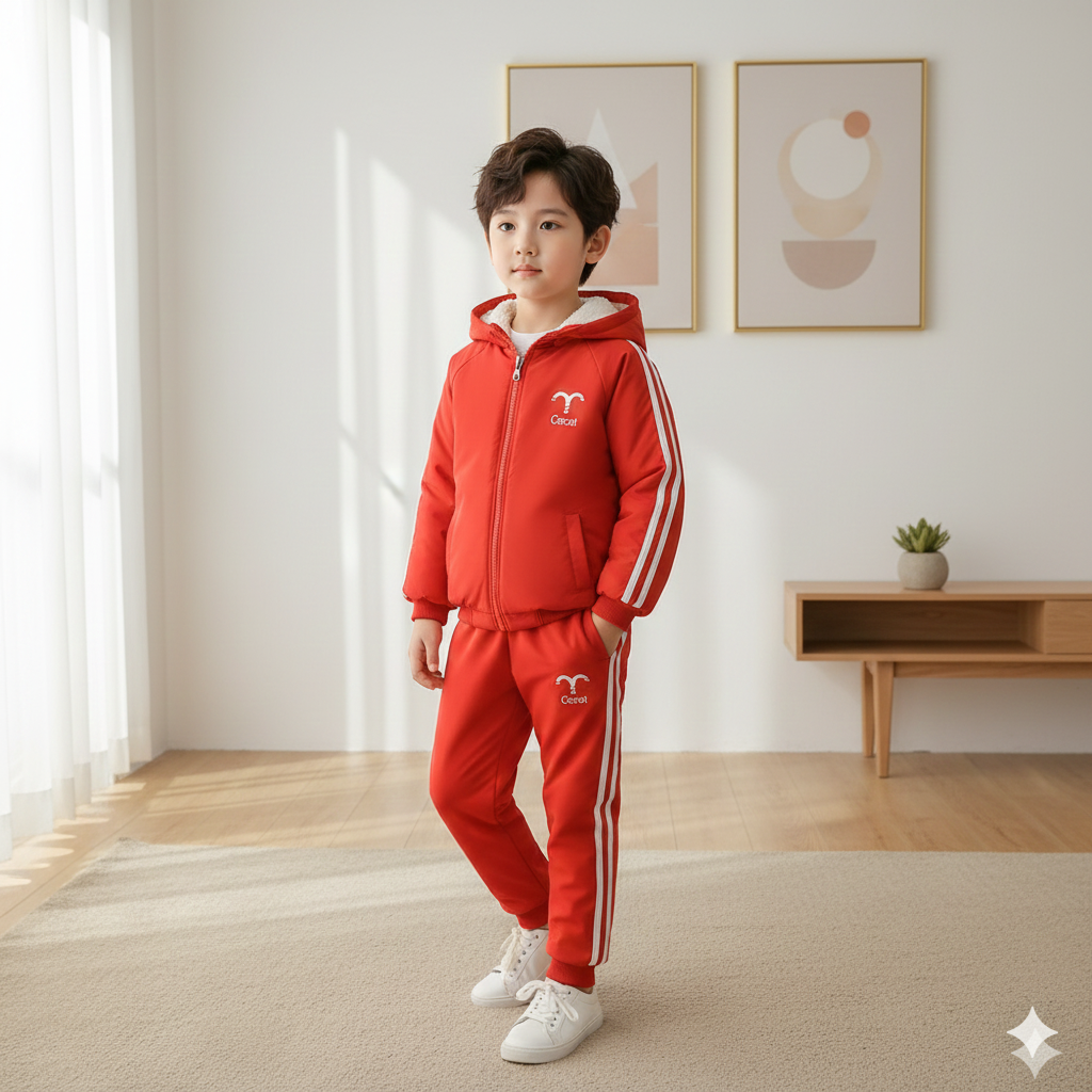 Ensemble unisexe 2 pièces pour enfants – Haut et pantalon en coton doux, tenue décontractée et confortable pour garçons et filles