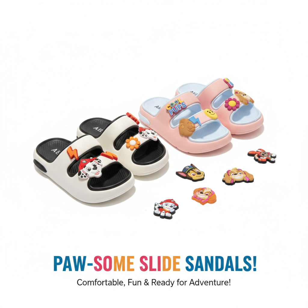 Kids Cartoon Slide Sandals – Soft, Lightweight & Non-Slip Summer Slippers