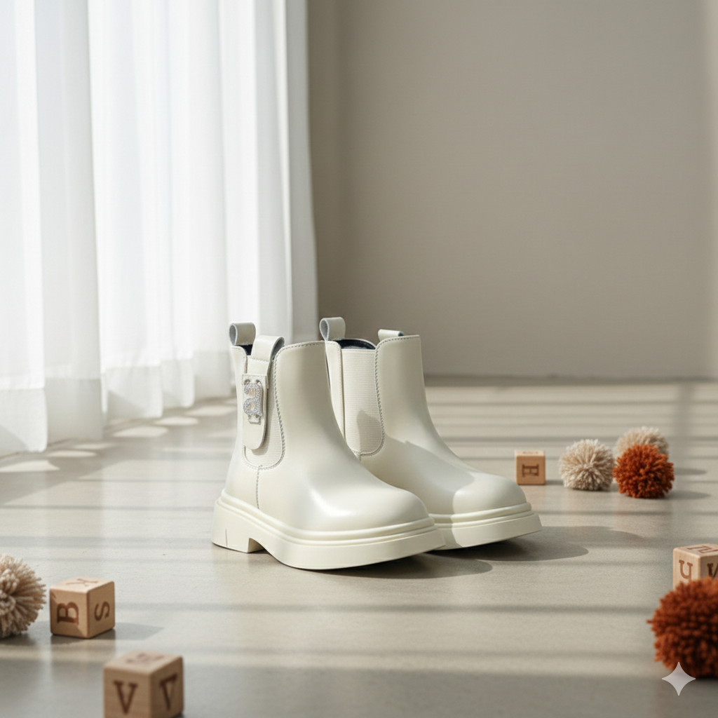 Bottines Chelsea épaisses pour filles : Matinées plus rapides, empiècements élastiques