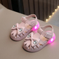 Girls LED Light-Up Sandals – Cute Bow Summer Shoes with Glowing Sole