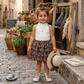 Tenue enfant à imprimé léopard vintage – Ensemble 3 pièces sans manches en coton