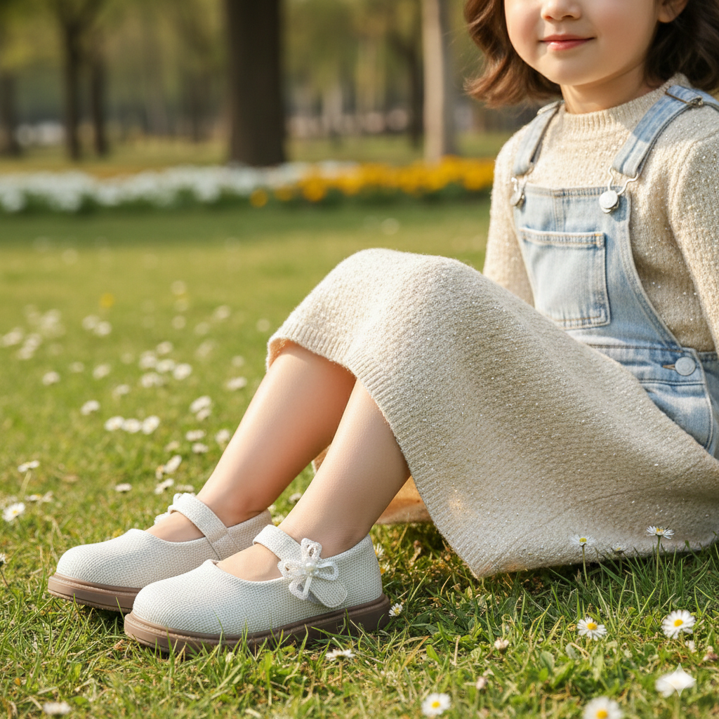 ✨ Chaussures Mary Jane élégantes pour filles avec détail floral – Style confortable ✨