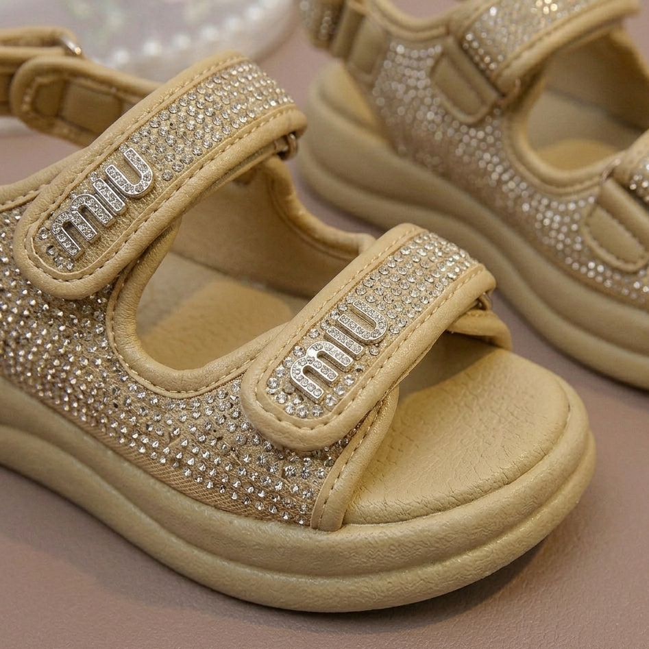 Stylish Girls’ Shiny Sandals – Comfort &  Elegance for Every Step