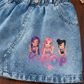 Ensemble d'été K-Pop pour filles – T-shirt rose et jupe en jean