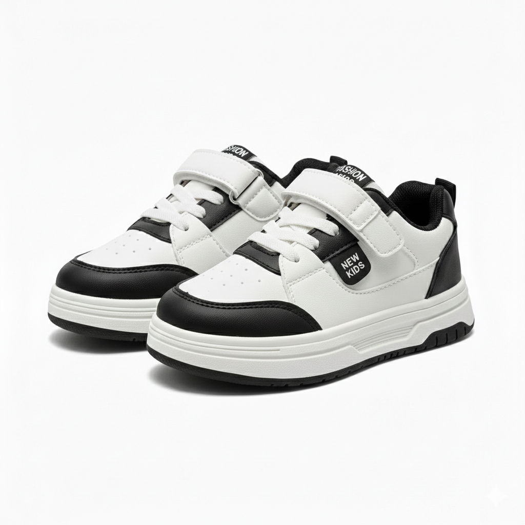Kids Chunky Sneakers – Lightweight Platform Shoes with Velcro & Laces