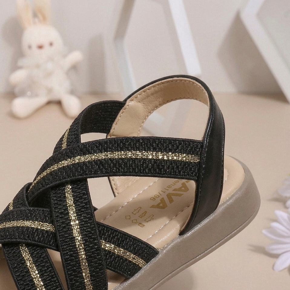 Sandales élégantes à brides croisées pour filles – Douces et stylées, confort d'été 👡✨