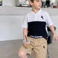 Boy's Stylish Two-Piece Horse Riding Embroidered Set for Spring & Summer "no belt"