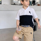 Boy's Stylish Two-Piece Horse Riding Embroidered Set for Spring & Summer "no belt"
