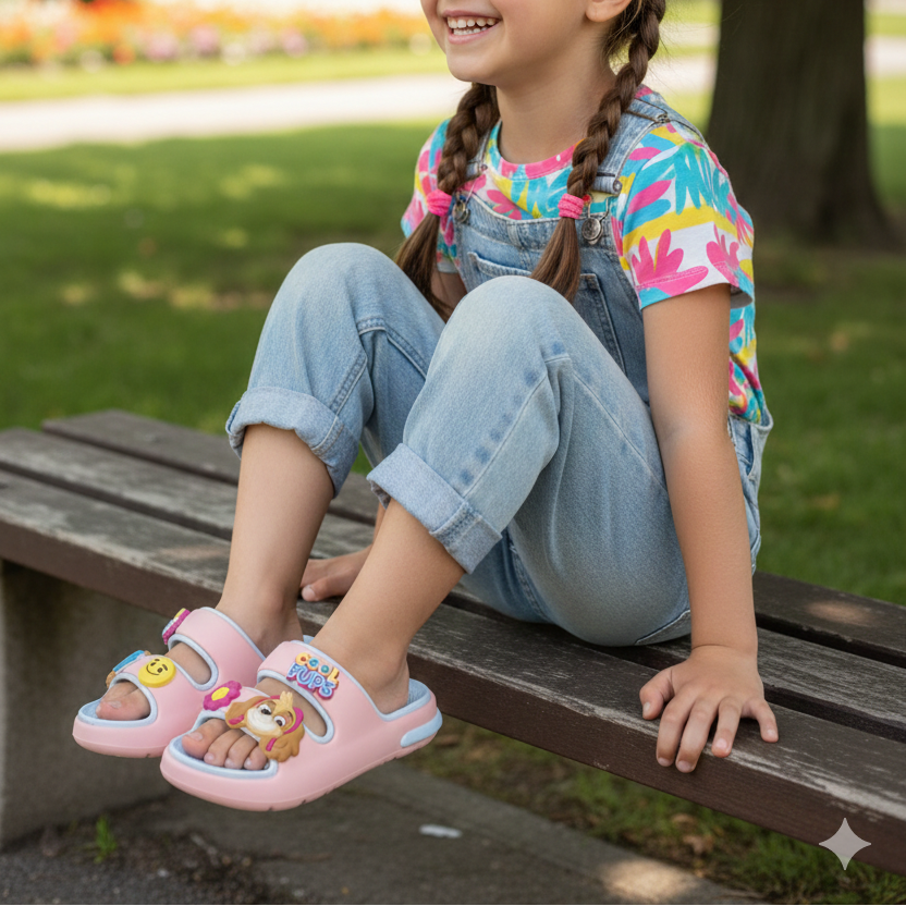 Kids Cartoon Slide Sandals – Soft, Lightweight & Non-Slip Summer Slippers