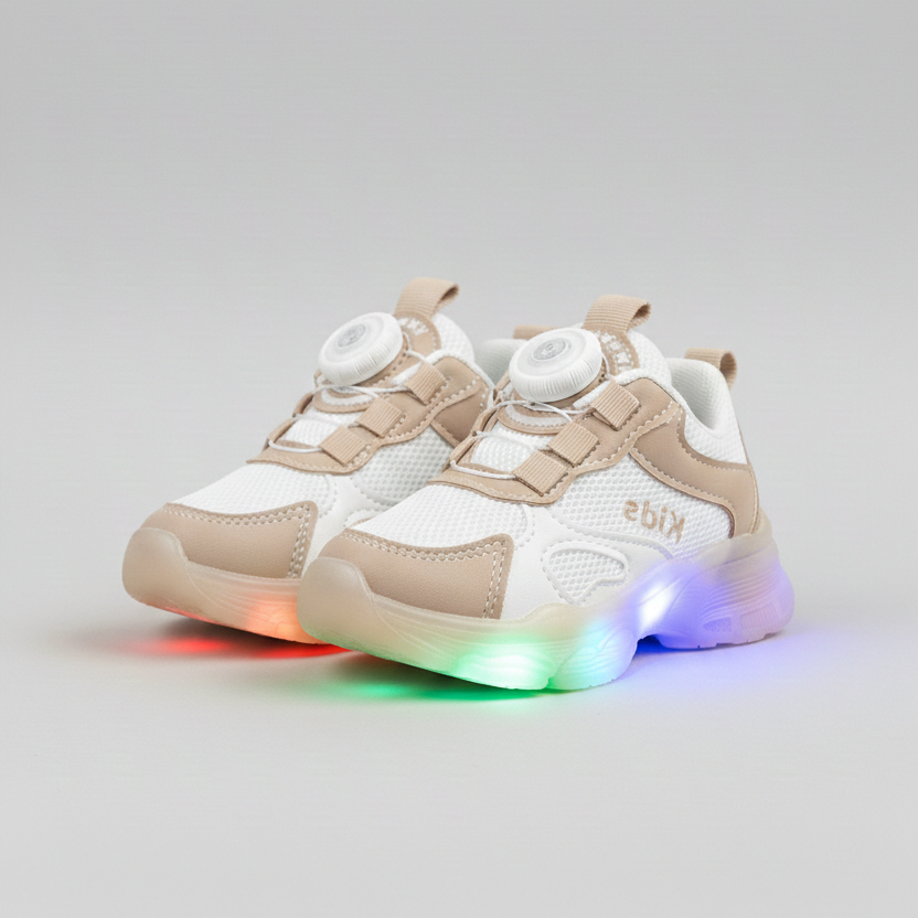 Kids LED Light-Up Sneakers with Dial Closure – Comfortable & Stylish Everyday Shoes