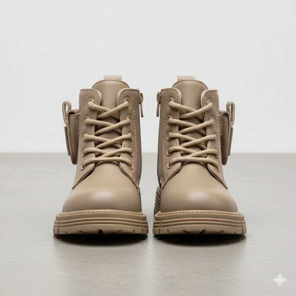 Girls'  boots: snug lace-up fit, lugged sole