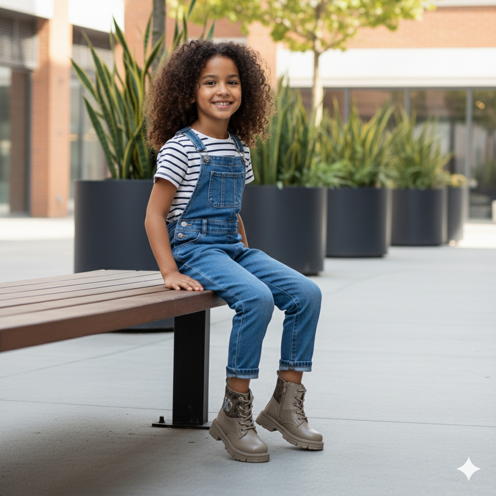 Bottines à lacets pour filles : crampons antidérapants pour des pas plus sûrs 