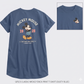 Pure Cotton Girls long shirt– Cartoon Summer home and out Dress with a matching hat