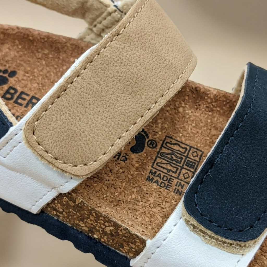 Sandales enfants colorblock à bride velcro avec maintien arrière