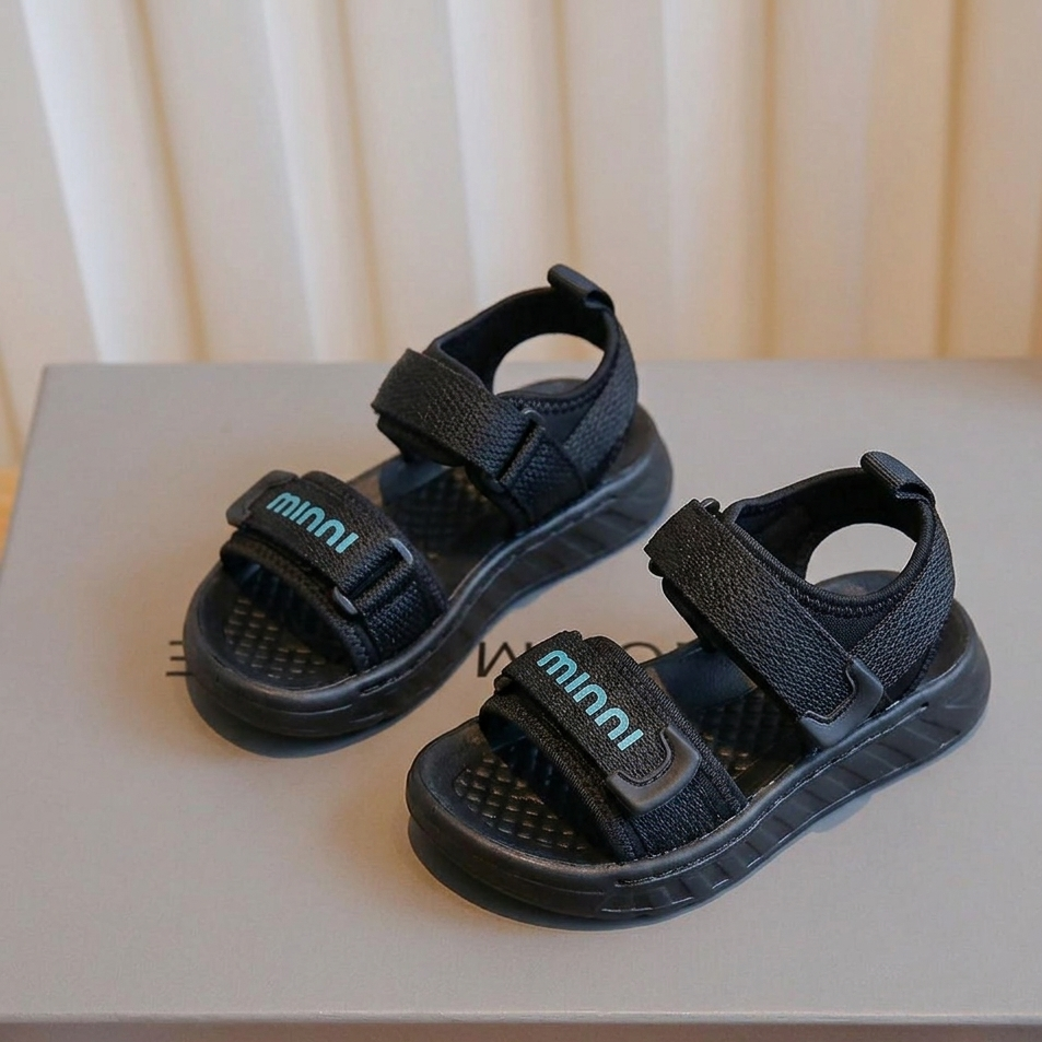 Kids Lightweight Sport Sandals – Adjustable Hook & Loop Summer Shoes