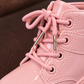 Bottines à lacets élégantes pour filles – Bottines montantes chaudes, confortables et tendance avec semelle épaisse antidérapante