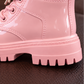 Bottines à lacets élégantes pour filles – Bottines montantes chaudes, confortables et tendance avec semelle épaisse antidérapante