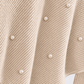 Elegant Girls’ Ribbed Knit Two-Piece Set with Pearl Details – Warm, Soft &amp; Stylish Winter Outfit