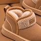 Kids’ Cozy Fleece-Lined Winter Ankle Boots with Suede-Look Finish, Teddy-Textured Cuff and Classic Everyday Style