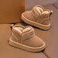 Kids’ Cozy Fleece-Lined Winter Ankle Boots with Suede-Look Finish, Teddy-Textured Cuff and Classic Everyday Style