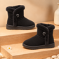 Girls Winter Boots Kids Warm Faux Fur Ankle Boots Soft Suede Non-Slip Sole Cute Casual Shoes for Children