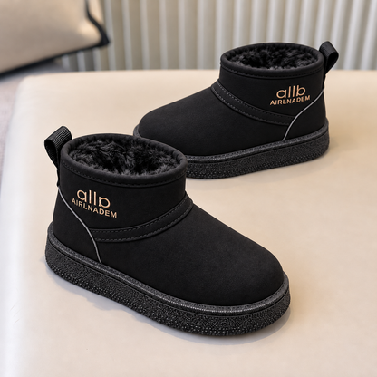 Bottines pour enfant doublées en polaire avec fermeture zippée latérale