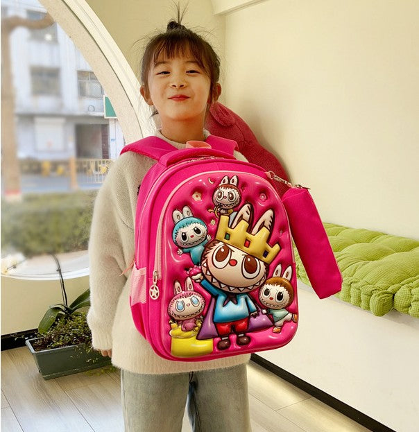 Sac à dos d'école pour enfants Labubu 2025 – Sac d'école coréen grande capacité pour garçons et filles, maternelle et primaire