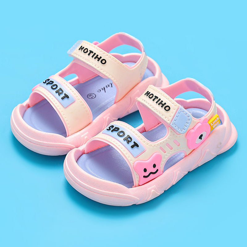 "Comfortable kids sandals with cute cartoon design - lightweight and suitable for summer"