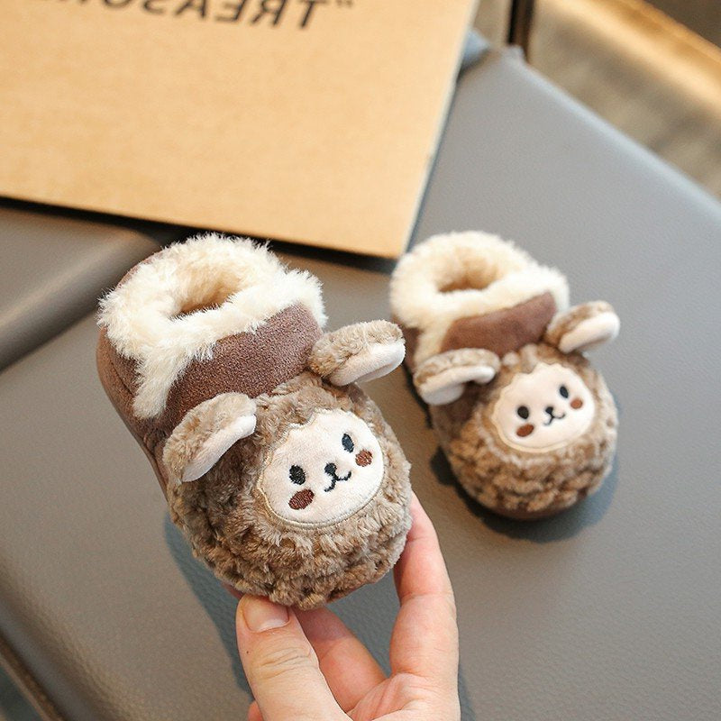 Baby Cotton Boots - Plush, Thick Winter Snow Boots for Boys - Warm Children's Shoes for Winter