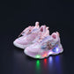 Chaussures de sport princesse avec papillon à LED brillantes pour filles – Collection printemps 2025