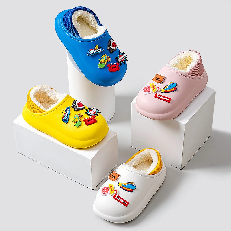 Confort douillet : chaussons d'hiver pour chambre à coucher pour enfants, nouveau style 2023, chaussures décontractées pour enfants, chaussures unisexes pour bébé (stock limité)