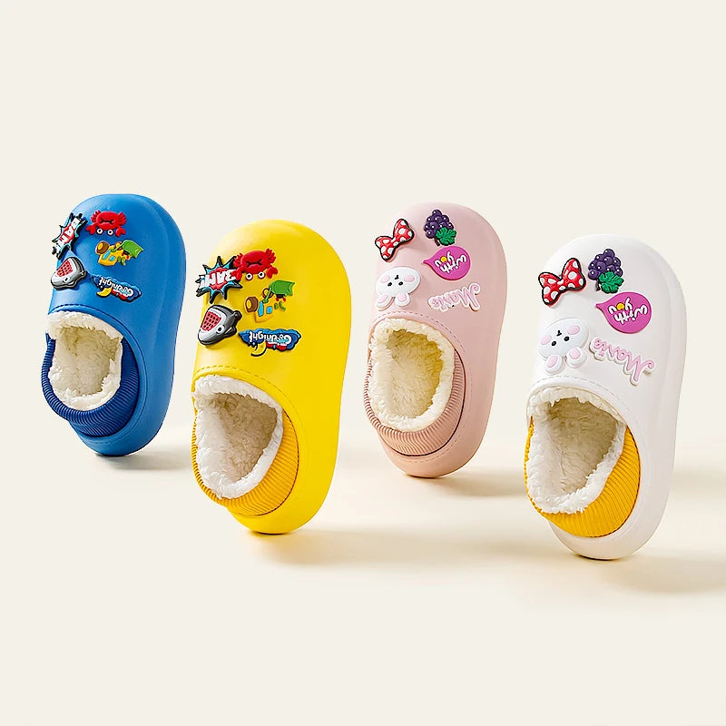 Confort douillet : chaussons d'hiver pour chambre à coucher pour enfants, nouveau style 2023, chaussures décontractées pour enfants, chaussures unisexes pour bébé (stock limité)