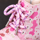 Bottines à lacets pour filles avec imprimé cœurs et papillons charmants