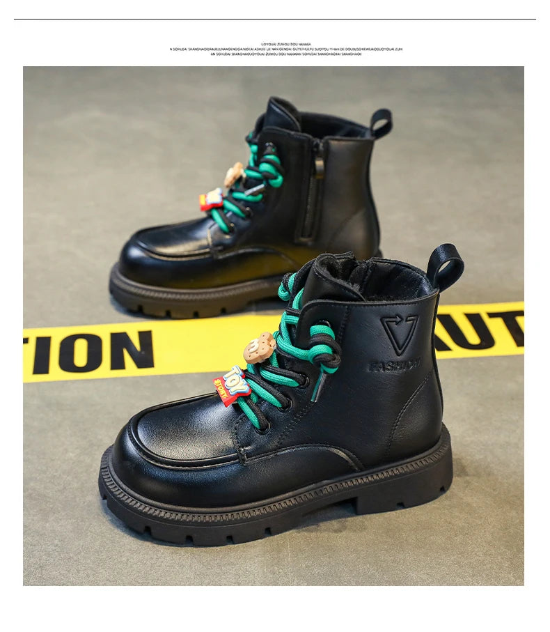 Charming English-Style Short Boots for Stylish Kids - Perfect Fall Footwear for Boys and Girls