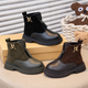 Bottines élégantes pour fille avec fermeture zippée et détails dorés