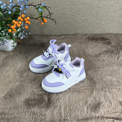 Baskets épaisses pour enfants – Chaussures à plateforme légères avec fermeture velcro et lacets
