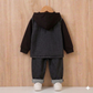 Ensemble sweat à capuche en jean ours mignon pour garçons – Tenue 3 pièces décontractée et confortable