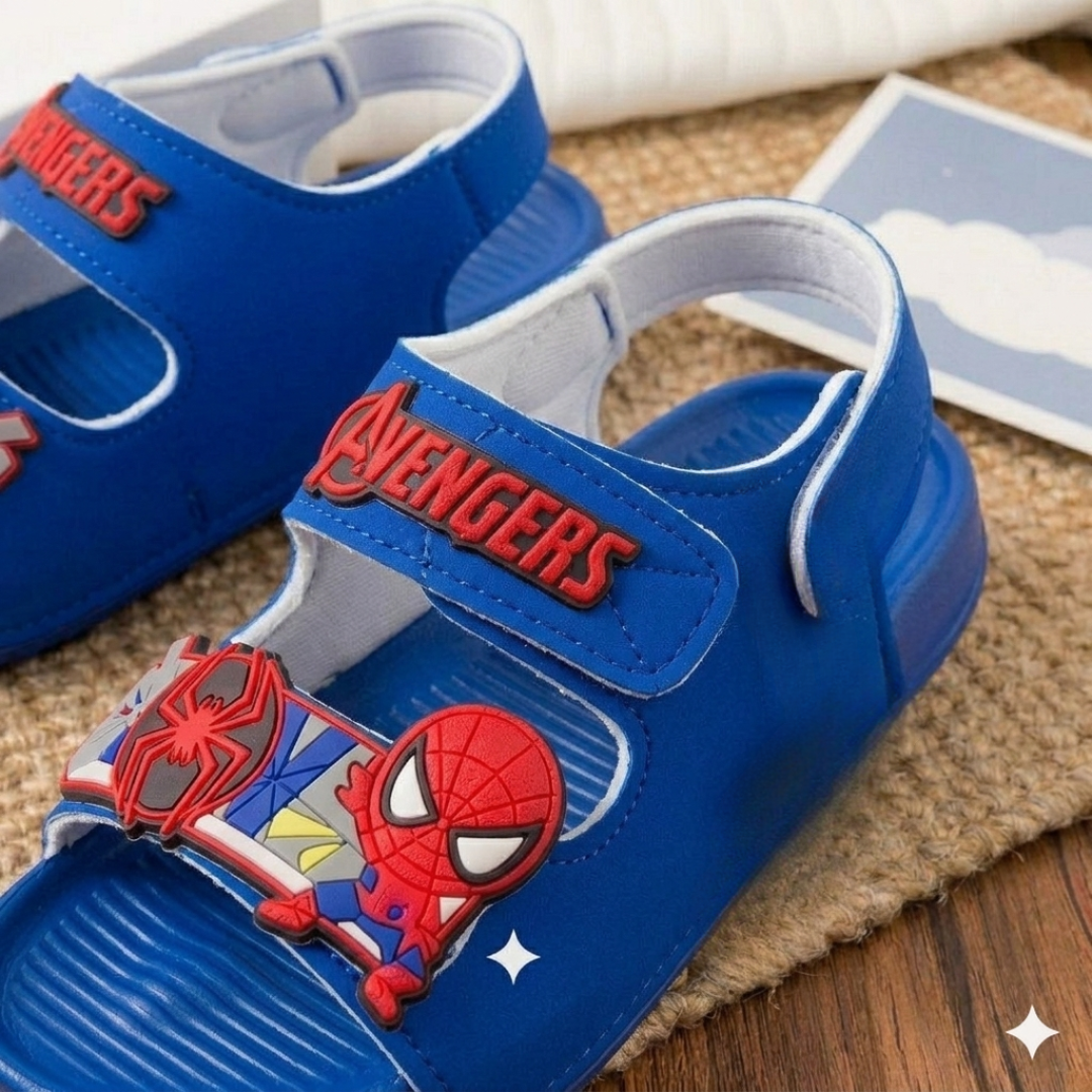 Kids Avengers Summer Sandals – Lightweight Comfort with Spider Design