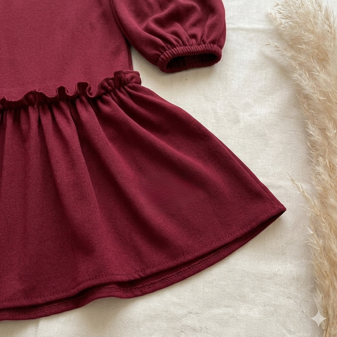Élégante Abaya pour fille avec hijab assorti – Design doux et fluide