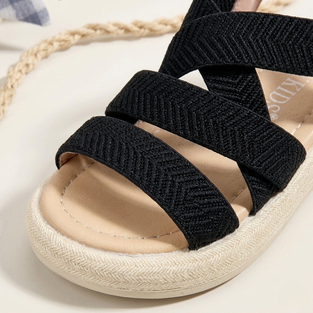 Sandales croisées extensibles pour fille – Confort léger au quotidien