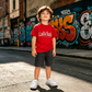Ensemble Garçon Style Urbain – T-shirt Rouge & Short Cargo