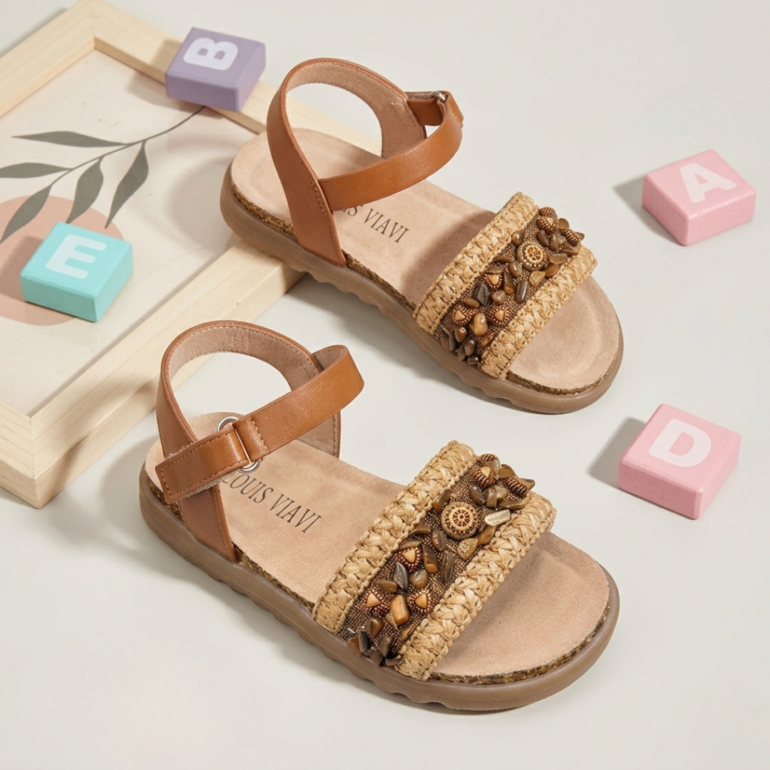 Girls’ Embellished Summer Sandals – Stylish Comfort Collection