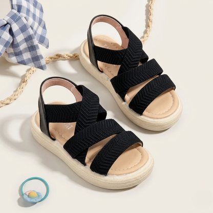 Sandales croisées extensibles pour fille – Confort léger au quotidien